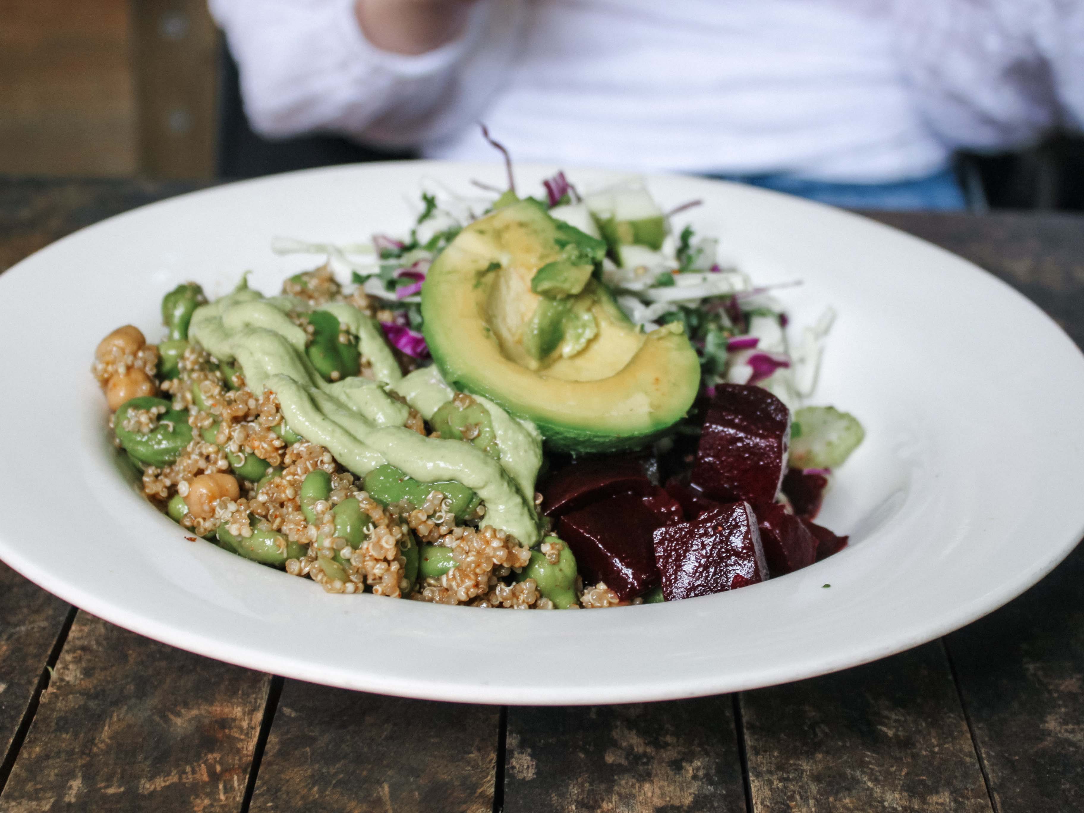 Kale and quinoa dish